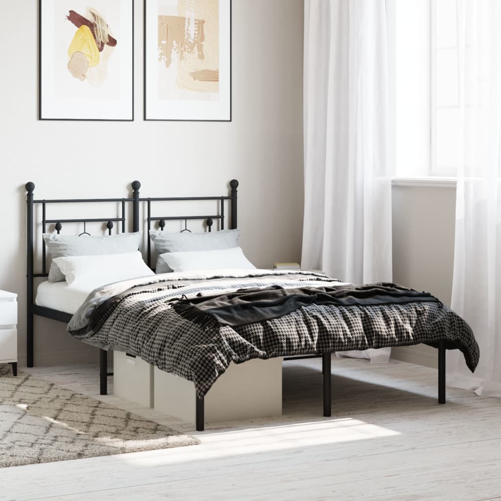 Metal Bed Frame Without Mattress 75X190Cm