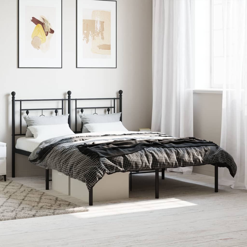 Metal Bed Frame Without Mattress 75X190Cm