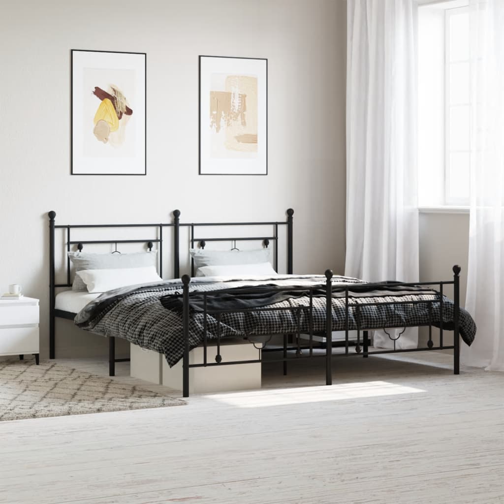 Metal Bed Frame Without Mattress 75X190Cm