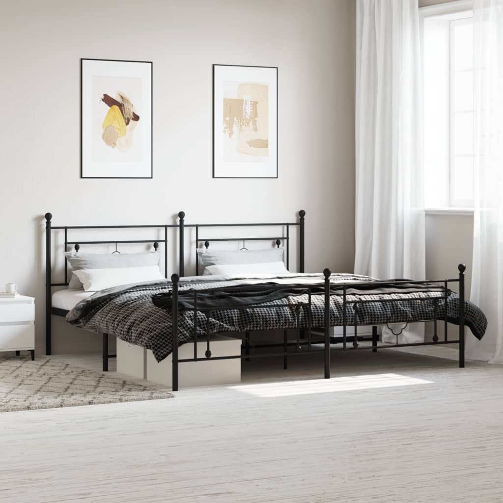 Metal Bed Frame Without Mattress 75X190Cm