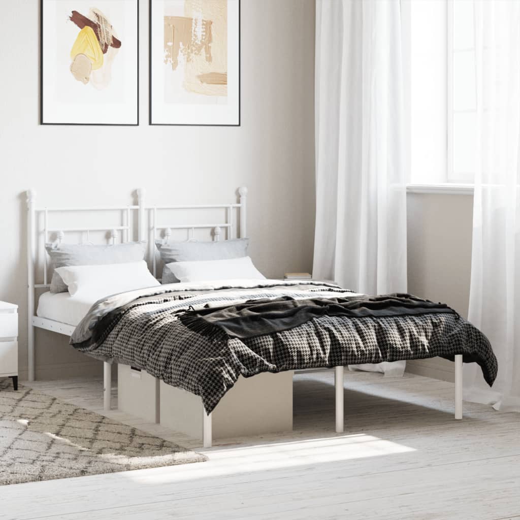 Metal Bed Frame Without Mattress 75X190Cm