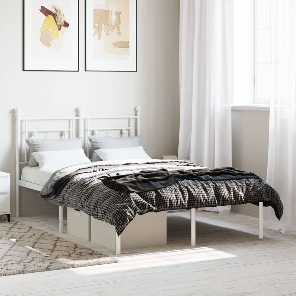 Metal Bed Frame Without Mattress 75X190Cm
