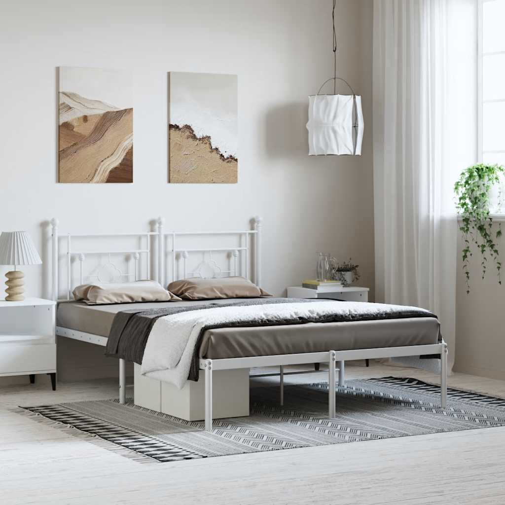 Metal Bed Frame Without Mattress 75X190Cm