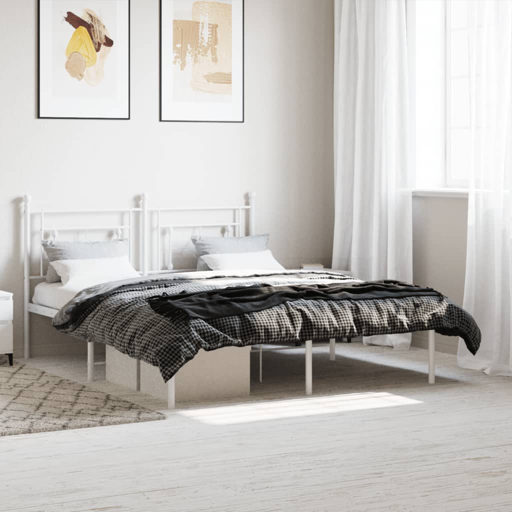Metal Bed Frame Without Mattress 75X190Cm