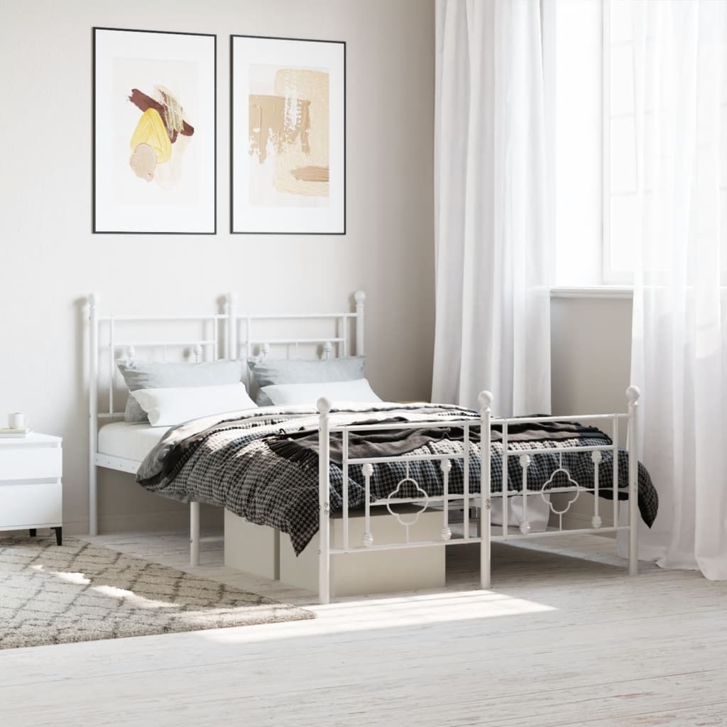 Metal Bed Frame Without Mattress 75X190Cm
