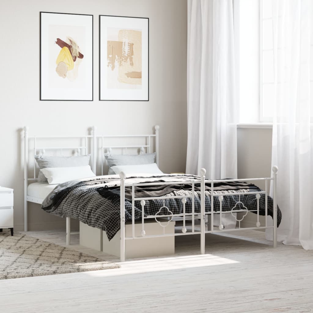 Metal Bed Frame Without Mattress 75X190Cm