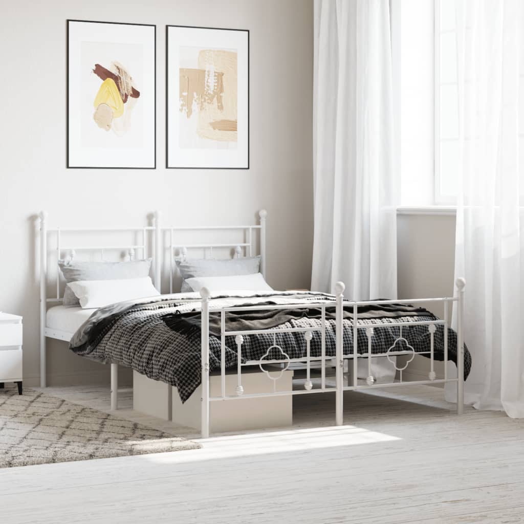 Metal Bed Frame Without Mattress 75X190Cm