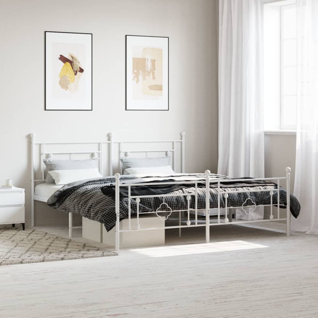 Metal Bed Frame Without Mattress 75X190Cm