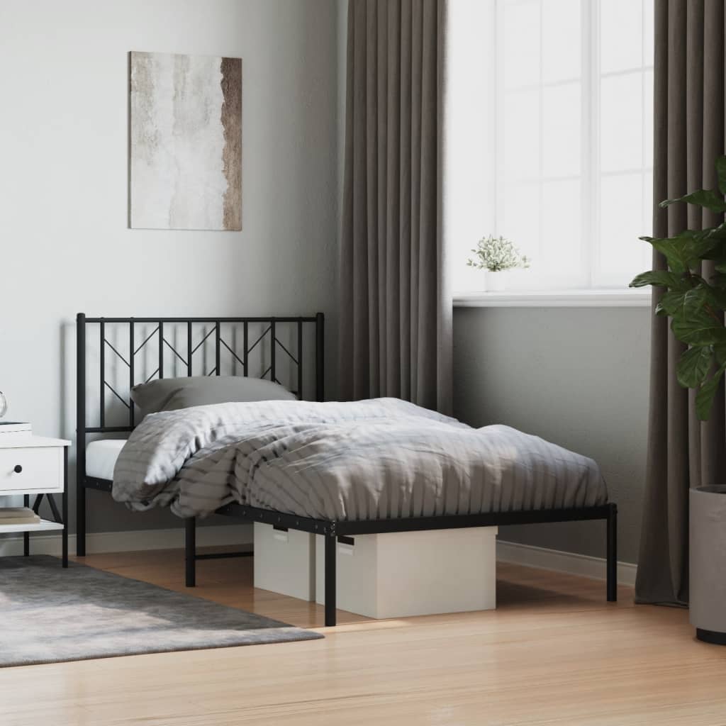 Metal Bed Frame Without Mattress With Footboard 90X190Cm