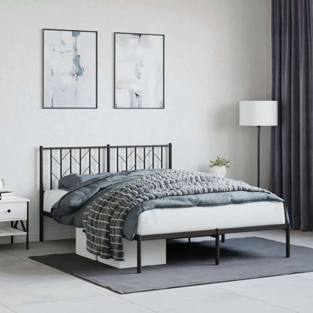 Metal Bed Frame Without Mattress With Footboard 90X190Cm