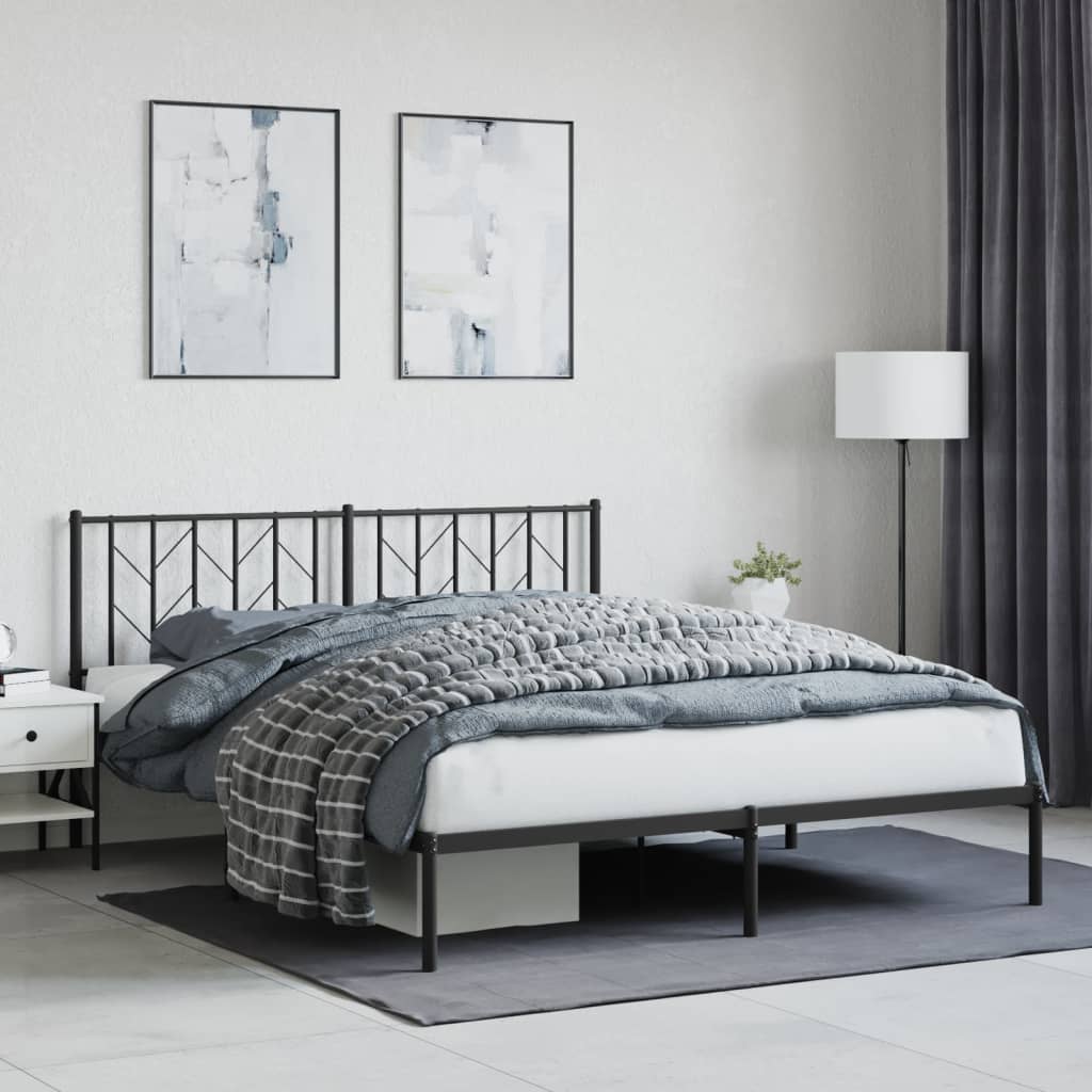 Metal Bed Frame Without Mattress With Footboard 90X190Cm