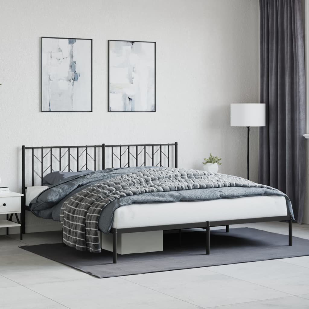 Metal Bed Frame Without Mattress With Footboard 90X190Cm
