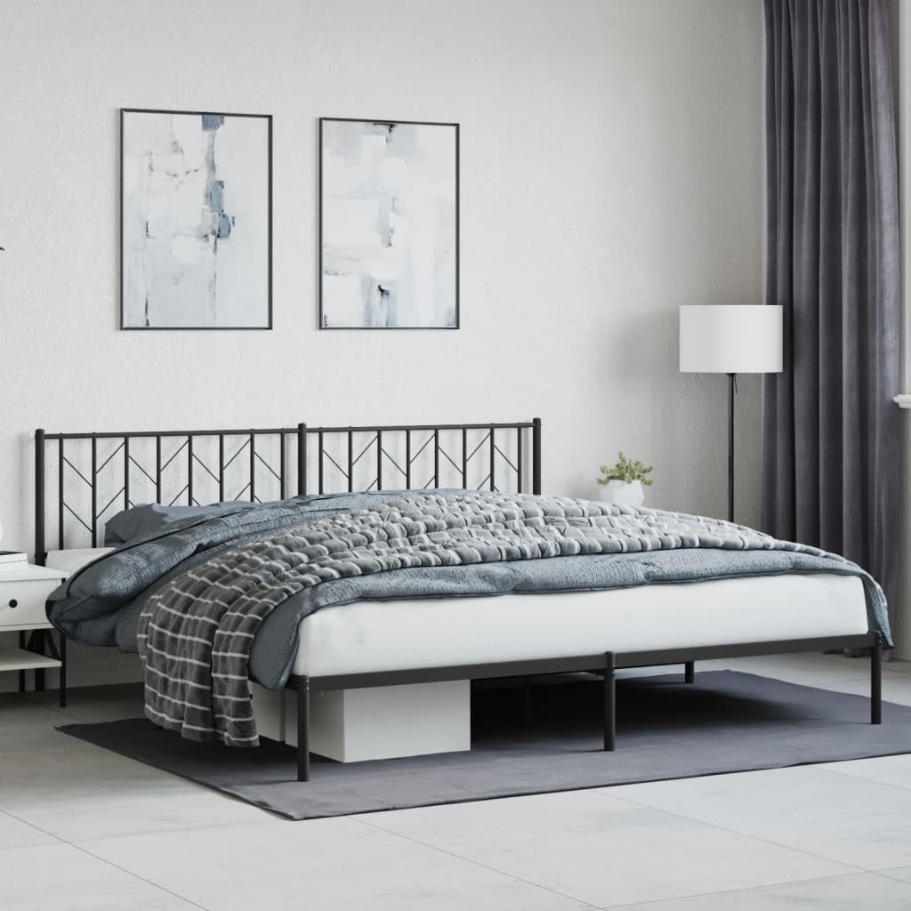 Metal Bed Frame Without Mattress With Footboard 90X190Cm