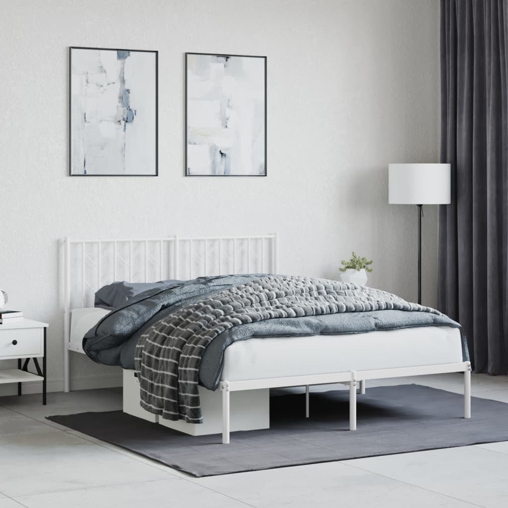 Metal Bed Frame Without Mattress With Footboard 90X190Cm