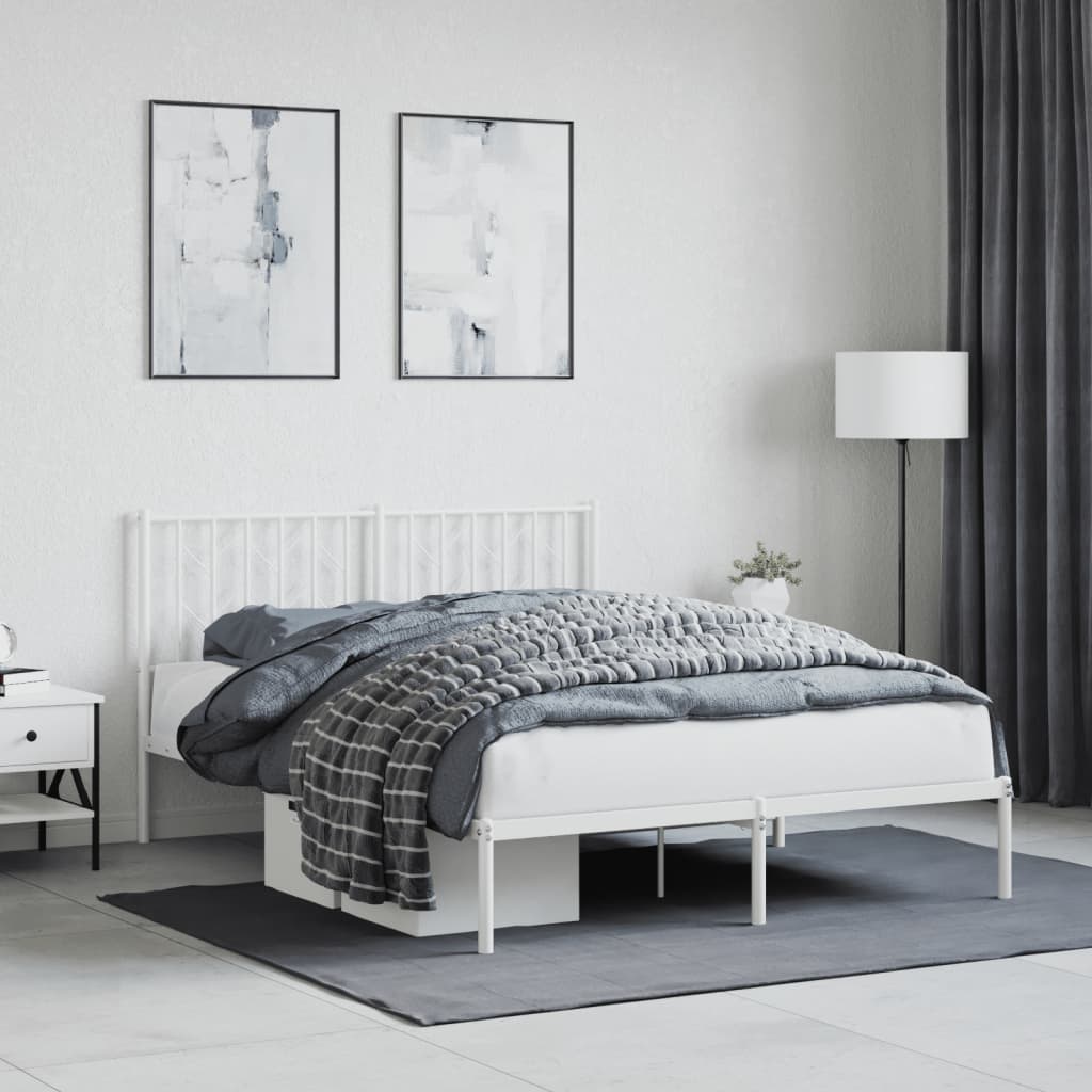 Metal Bed Frame Without Mattress With Footboard 90X190Cm