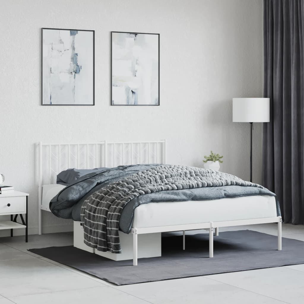Metal Bed Frame Without Mattress With Footboard 90X190Cm