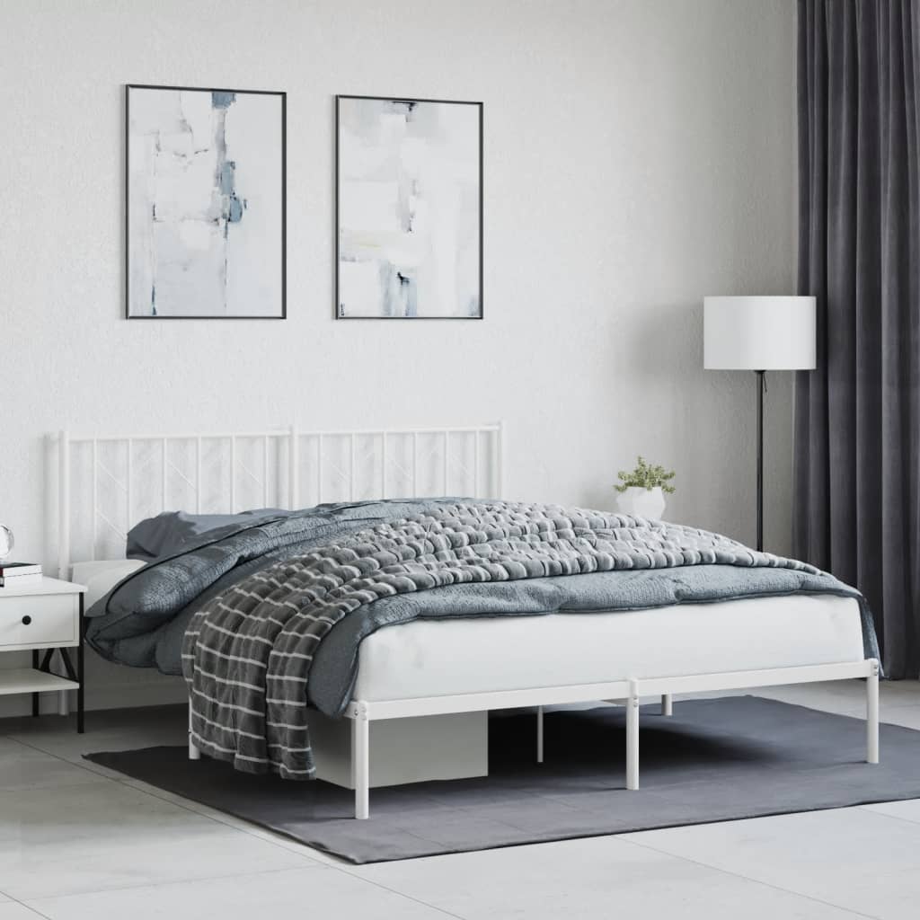 Metal Bed Frame Without Mattress With Footboard 90X190Cm