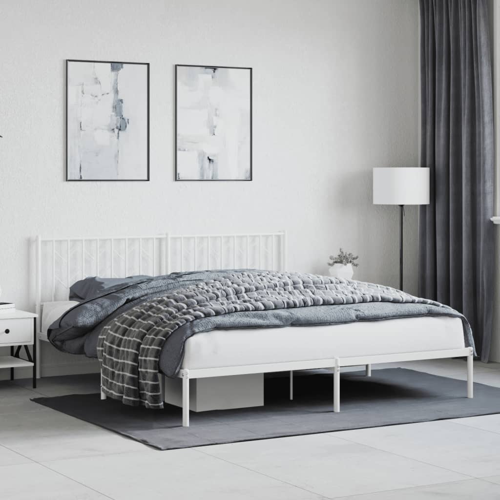 Metal Bed Frame Without Mattress With Footboard 90X190Cm