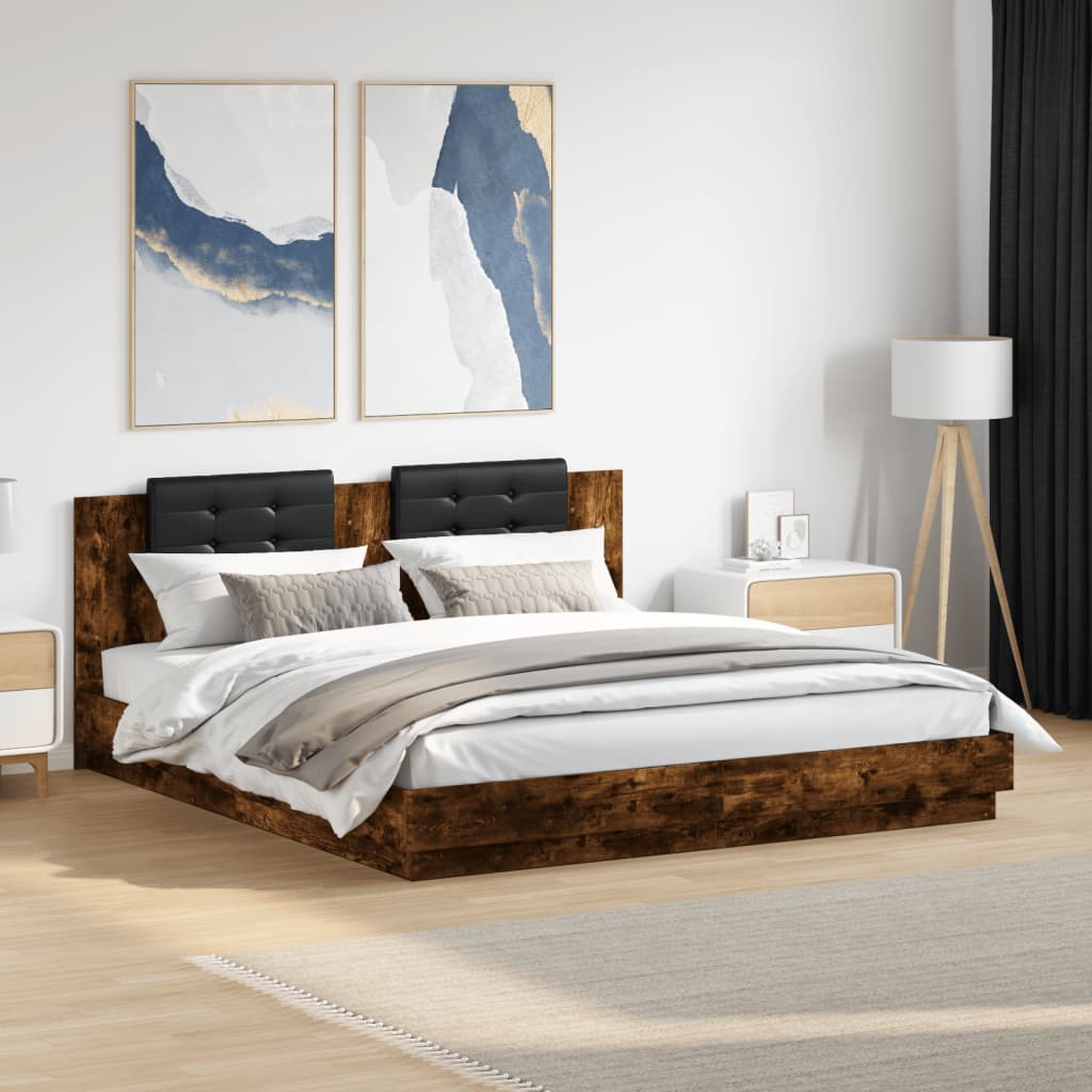 Bed Frame With Headboard Engineered Wood