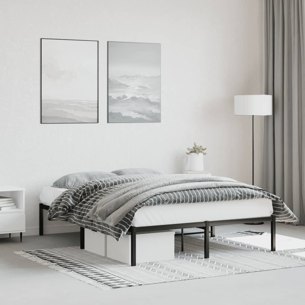 Metal Bed Frame Without Mattress 193X203Cm