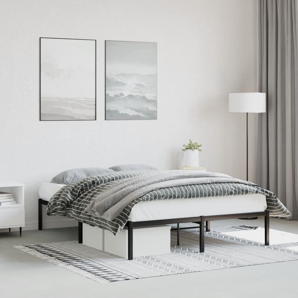 Metal Bed Frame Without Mattress 193X203Cm