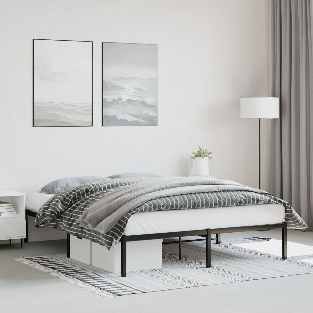 Metal Bed Frame Without Mattress 193X203Cm