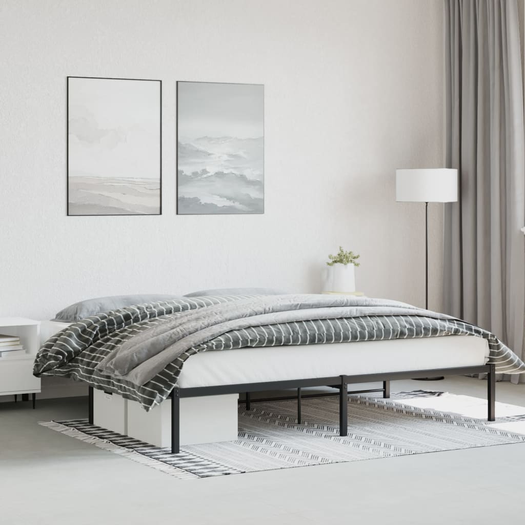 Metal Bed Frame Without Mattress 193X203Cm