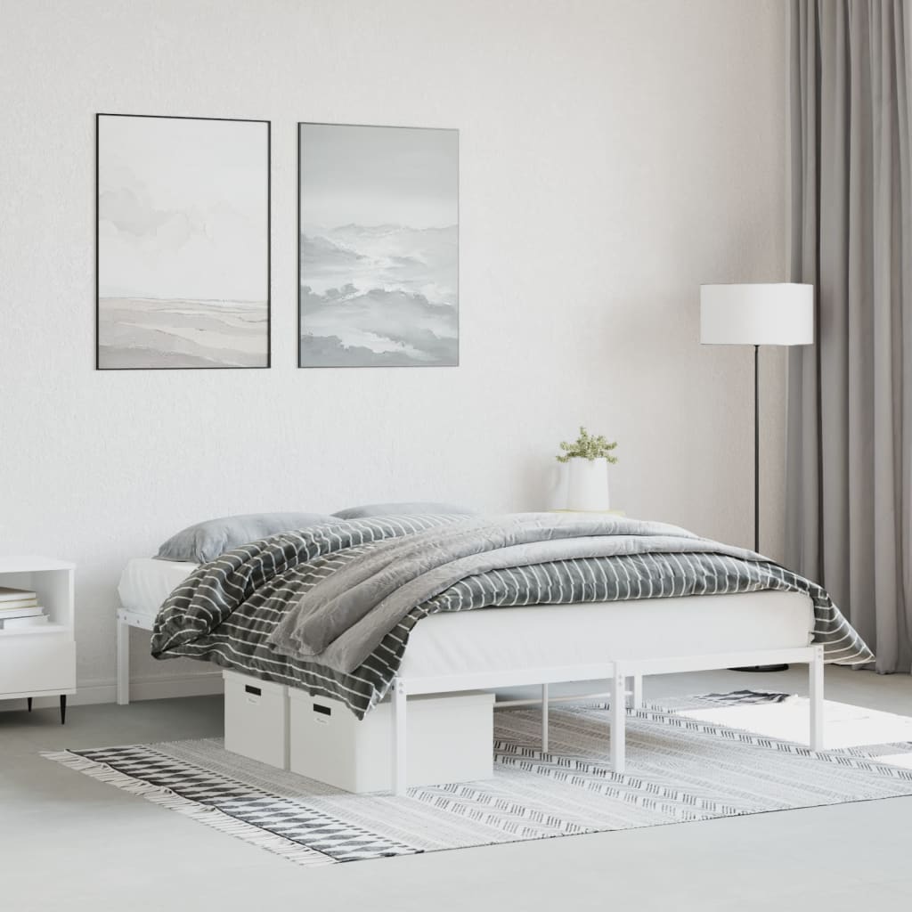 Metal Bed Frame Without Mattress 193X203Cm