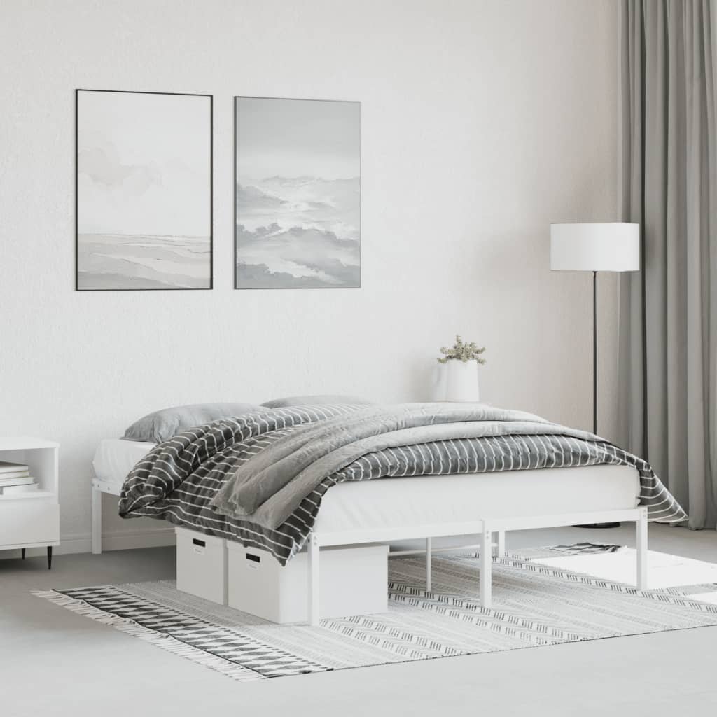 Metal Bed Frame Without Mattress 193X203Cm