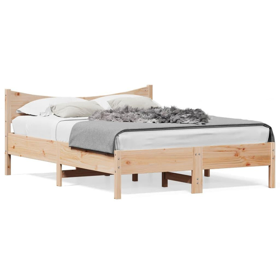 Bed Frame 140x190 cm Solid Wood Pine - Massive Discounts