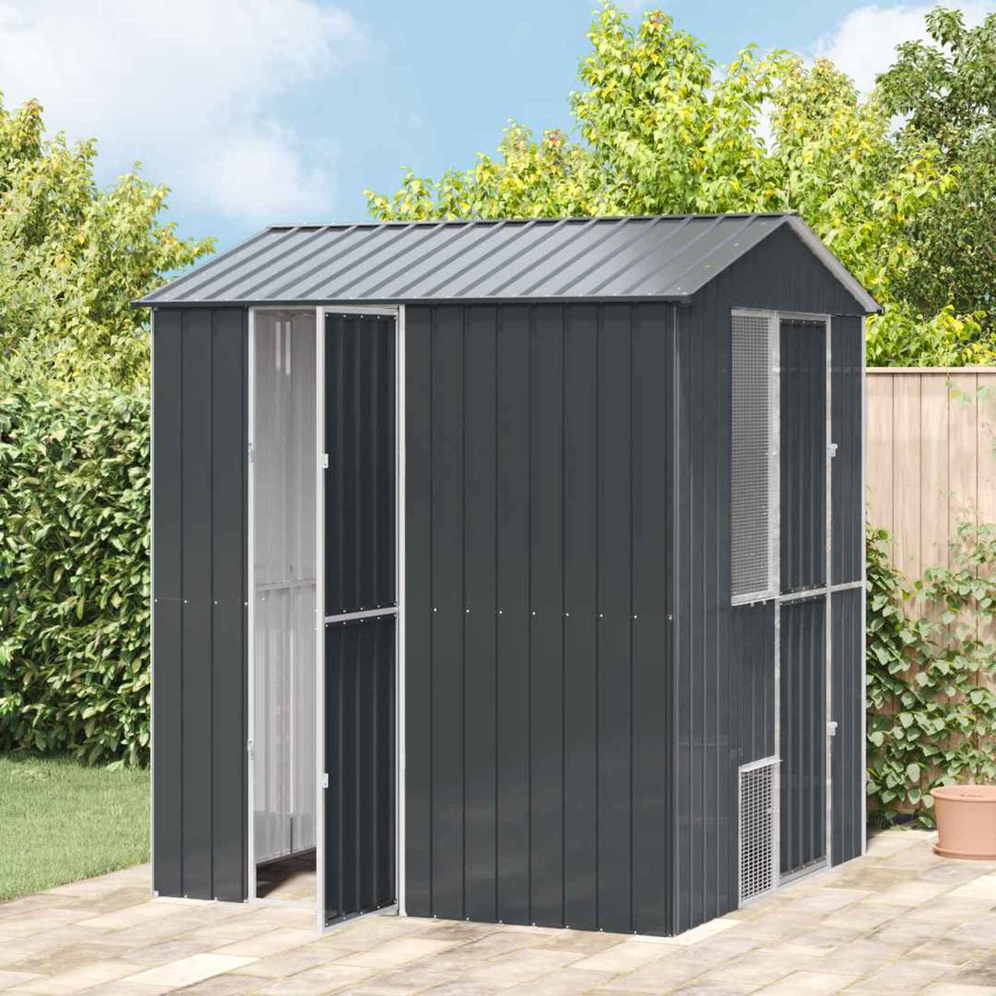 Bird Cage Anthracite 215 X 112 X 141 Cm Galvanised Steel