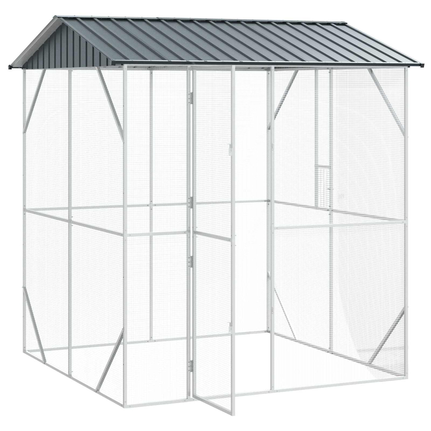Bird Cage Anthracite 215 X 208 X 247 Cm Galvanised Steel