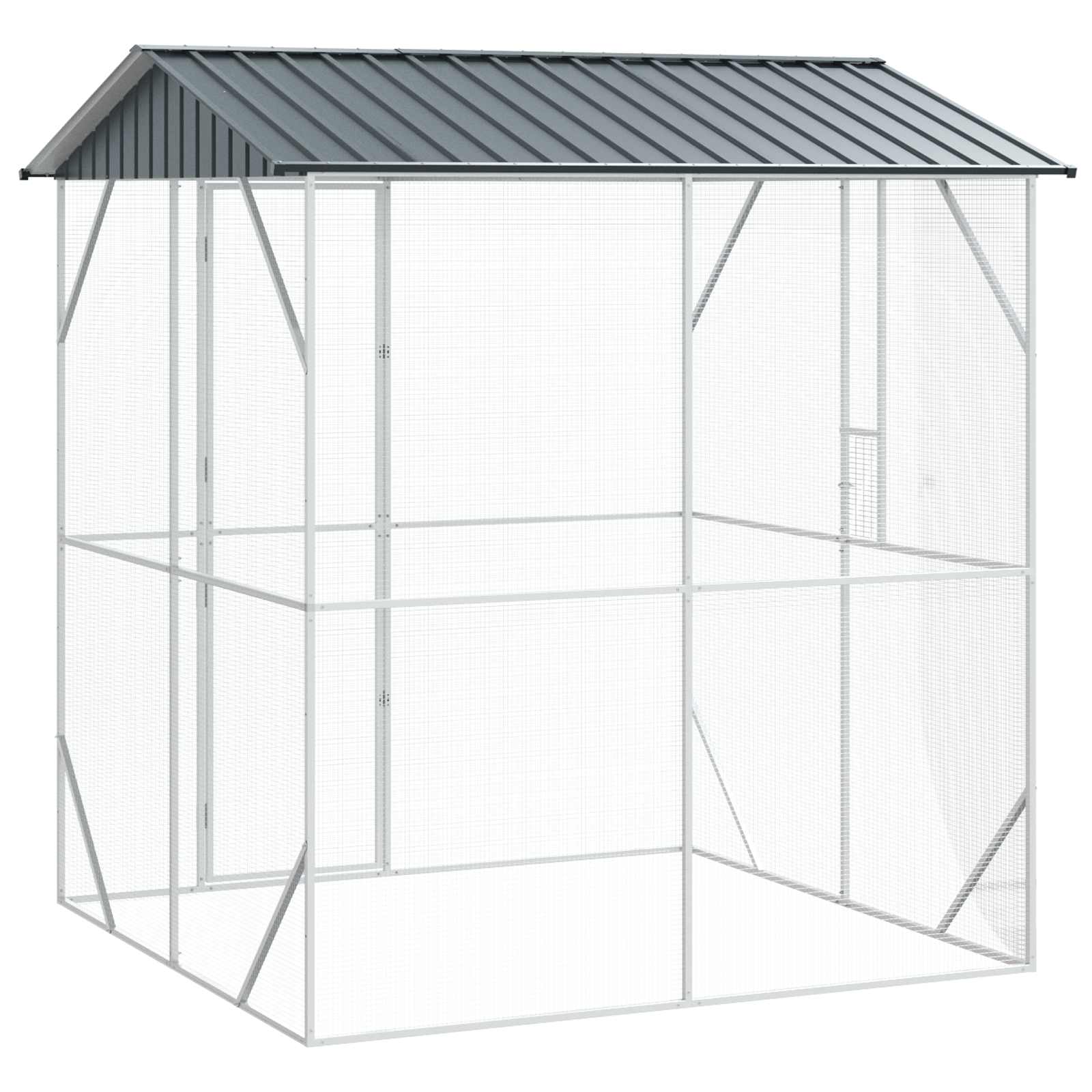 Bird Cage Anthracite 215 X 208 X 247 Cm Galvanised Steel