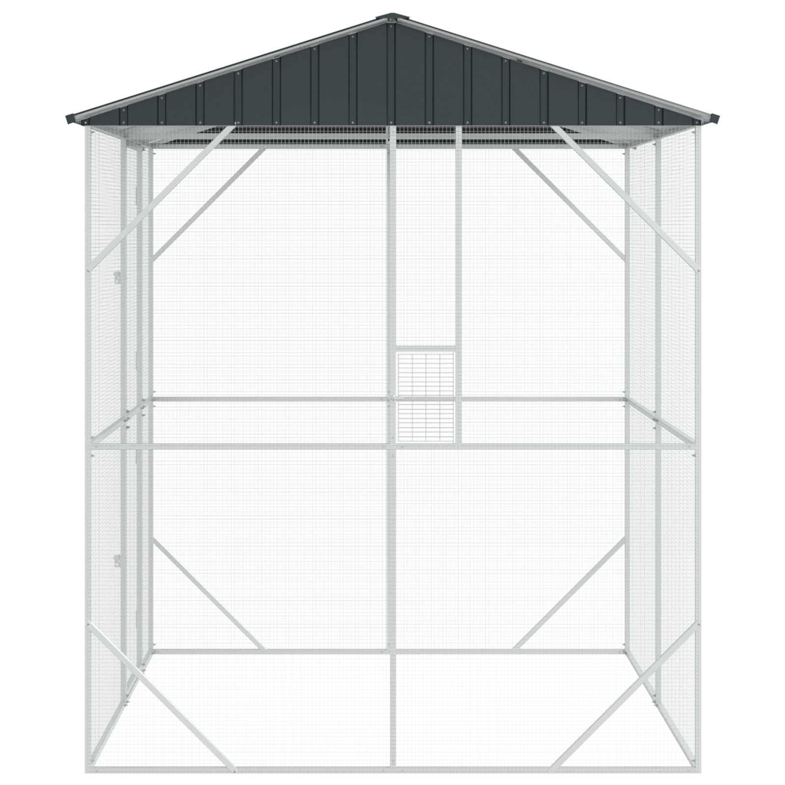 Bird Cage Anthracite 215 X 208 X 247 Cm Galvanised Steel