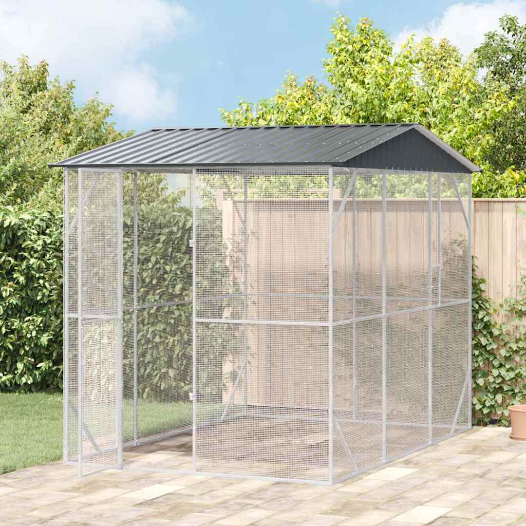 Bird Cage Anthracite 215 X 208 X 247 Cm Galvanised Steel