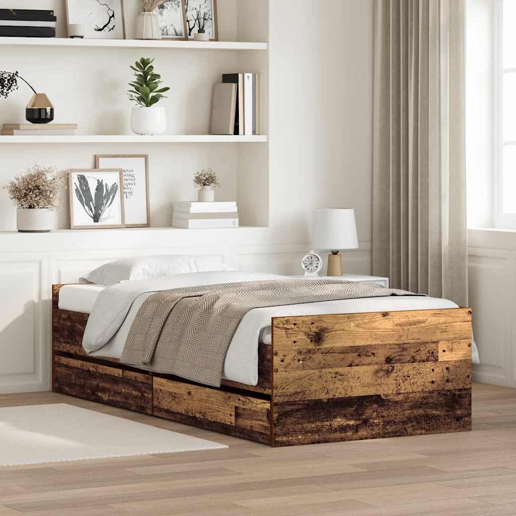 Bed Frame With Drawers Without Mattress