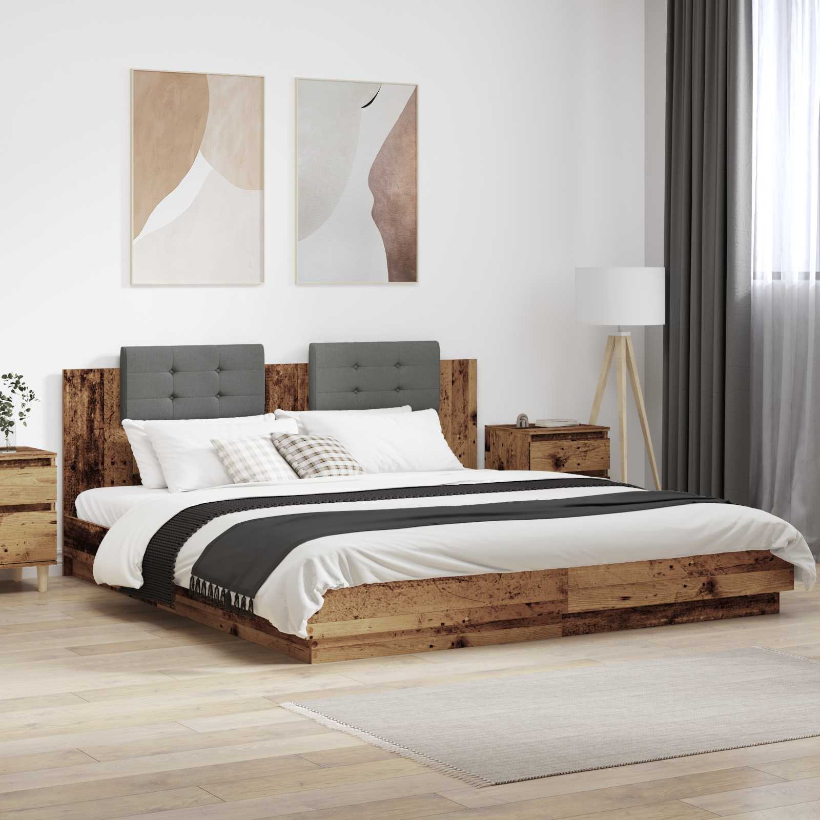 Bed Frame With Headboard Engineered Wood