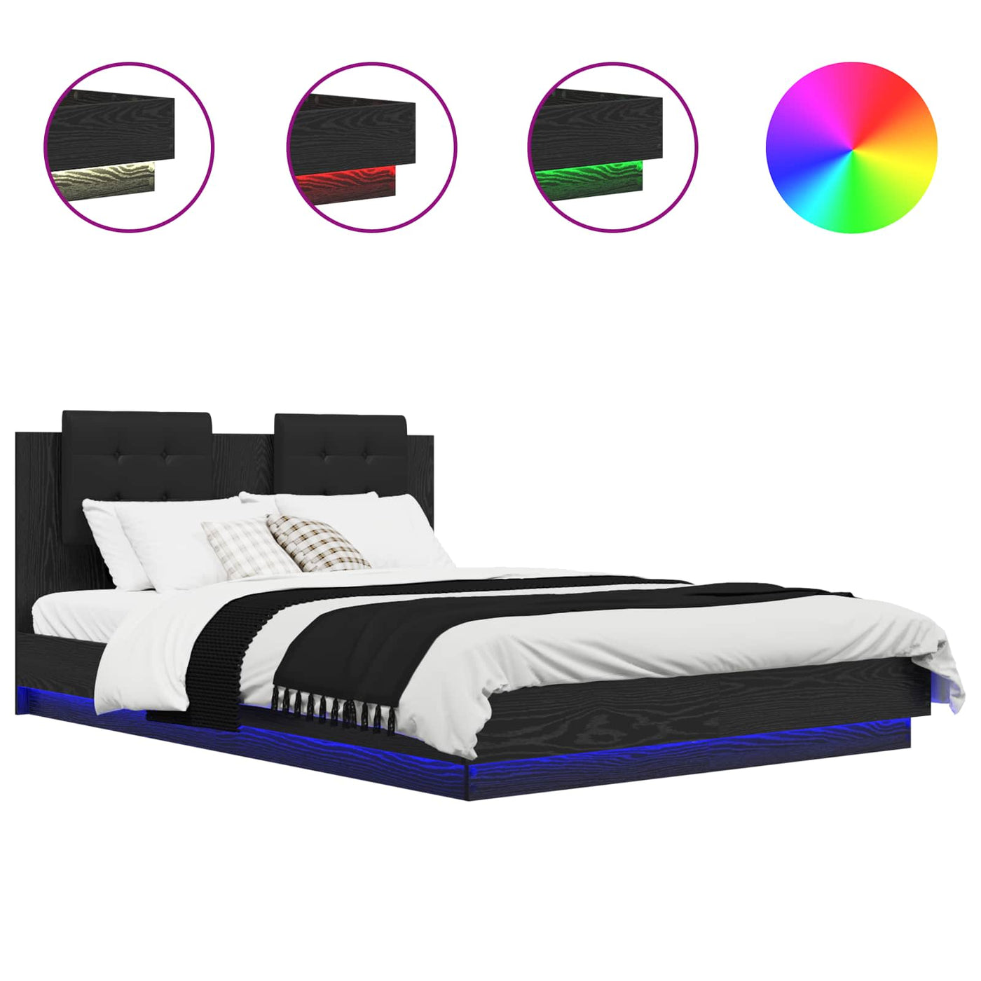 Bed Frame With Headboard Engineered Wood