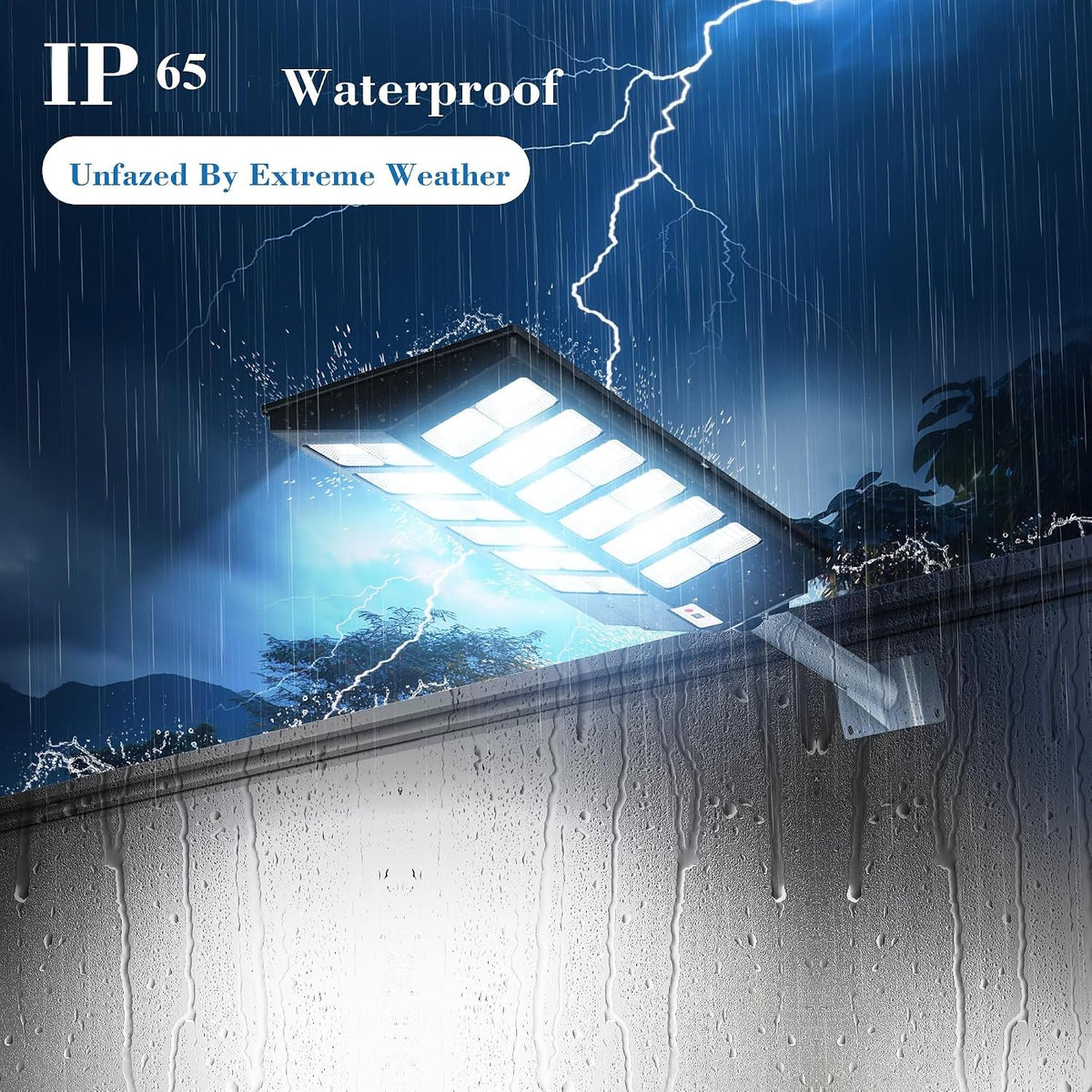 Solar Street Light 1200W 120000LM Motion Sensor Waterproof Outdoor LED Remote