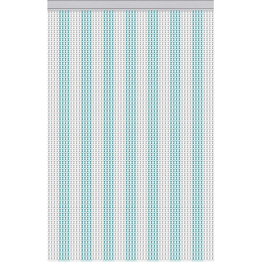 OGORI 90x210cm Aluminium Chain Curtain, Metal Fly Screen Door Screen, Blue - Massive Discounts