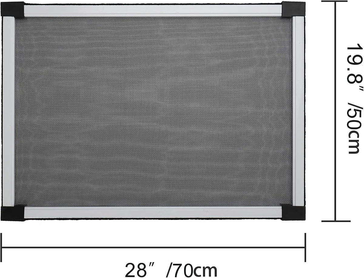 Adjustable Window Screen 50x70-132cm Aluminum Anti Mosquito Mesh White Flyzzz