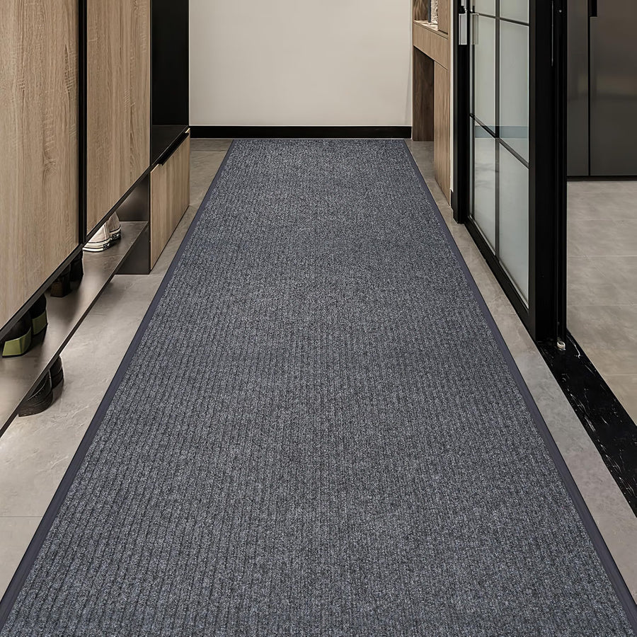 Commercial Entrance Mat 90x500cm Heavy Duty Grey Indoor Floor Runner petour Carpet