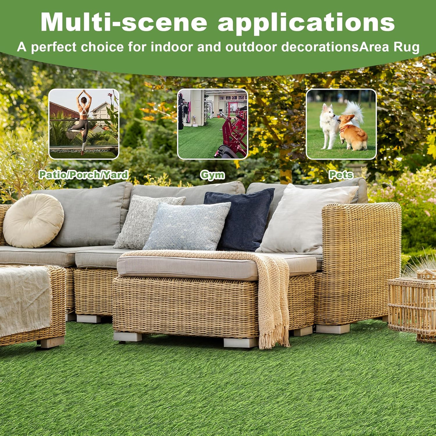 Artificial Grass Rug 1x10M 30mm Astro Turf Lawn Mat Nisorpa