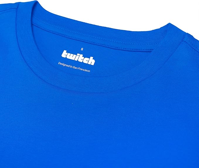 Twitch Graphic T-Shirt, 100% Cotton, Unisex, Regular fit, Electric Blue