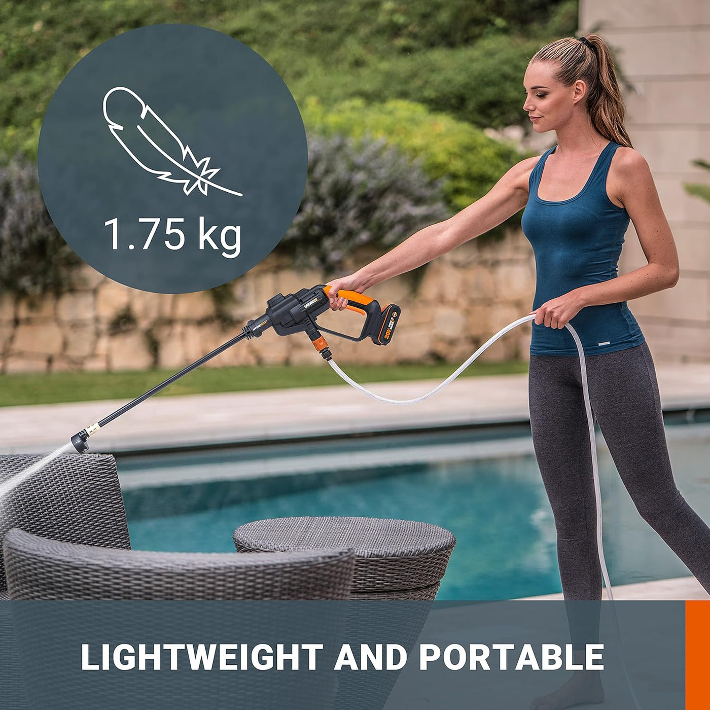 Cordless Pressure Washer 20V 22Bar Portable Cleaner Battery WORX