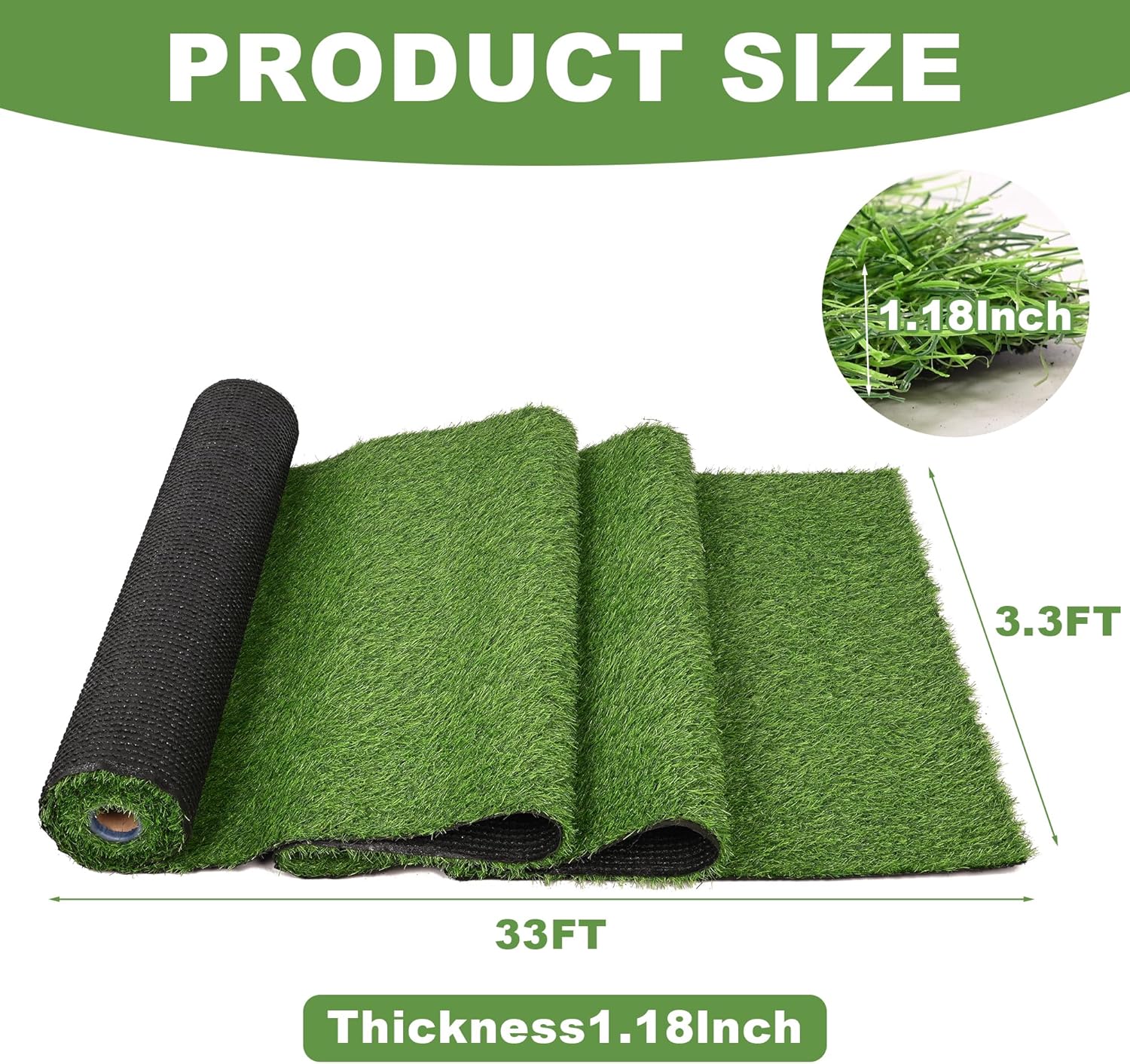 Artificial Grass Rug 1x10M 30mm Astro Turf Lawn Mat Nisorpa