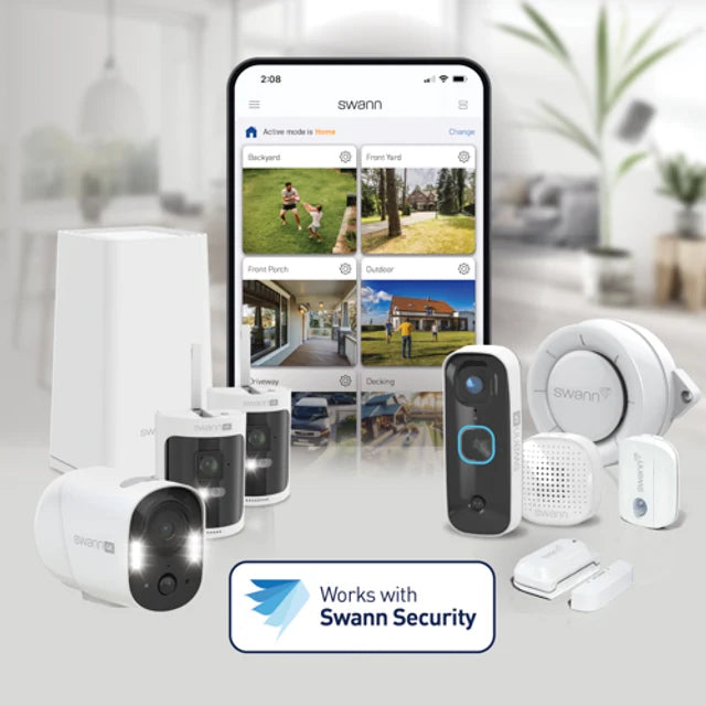 2K Indoor WiFi Security Camera Night Vision Two Way Audio Swann Evo Smart Camera