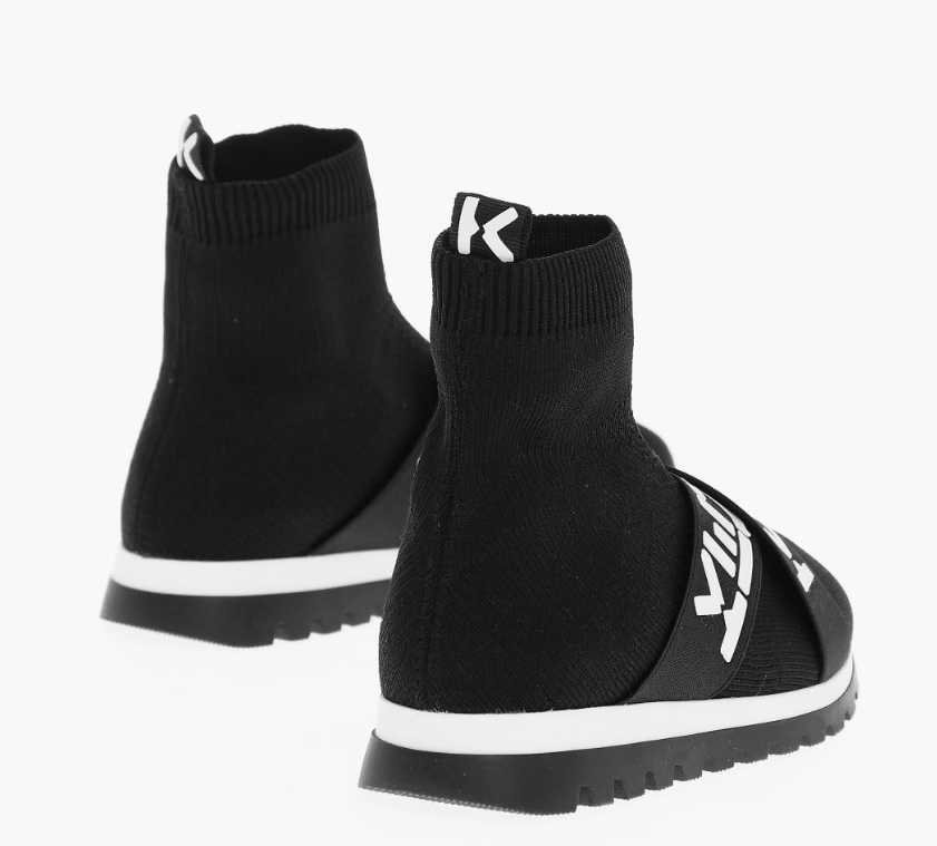 KENZO Sock Sneakers, Logoed Elastic Tape, Sport Trainer UK 2.5 / EU 35