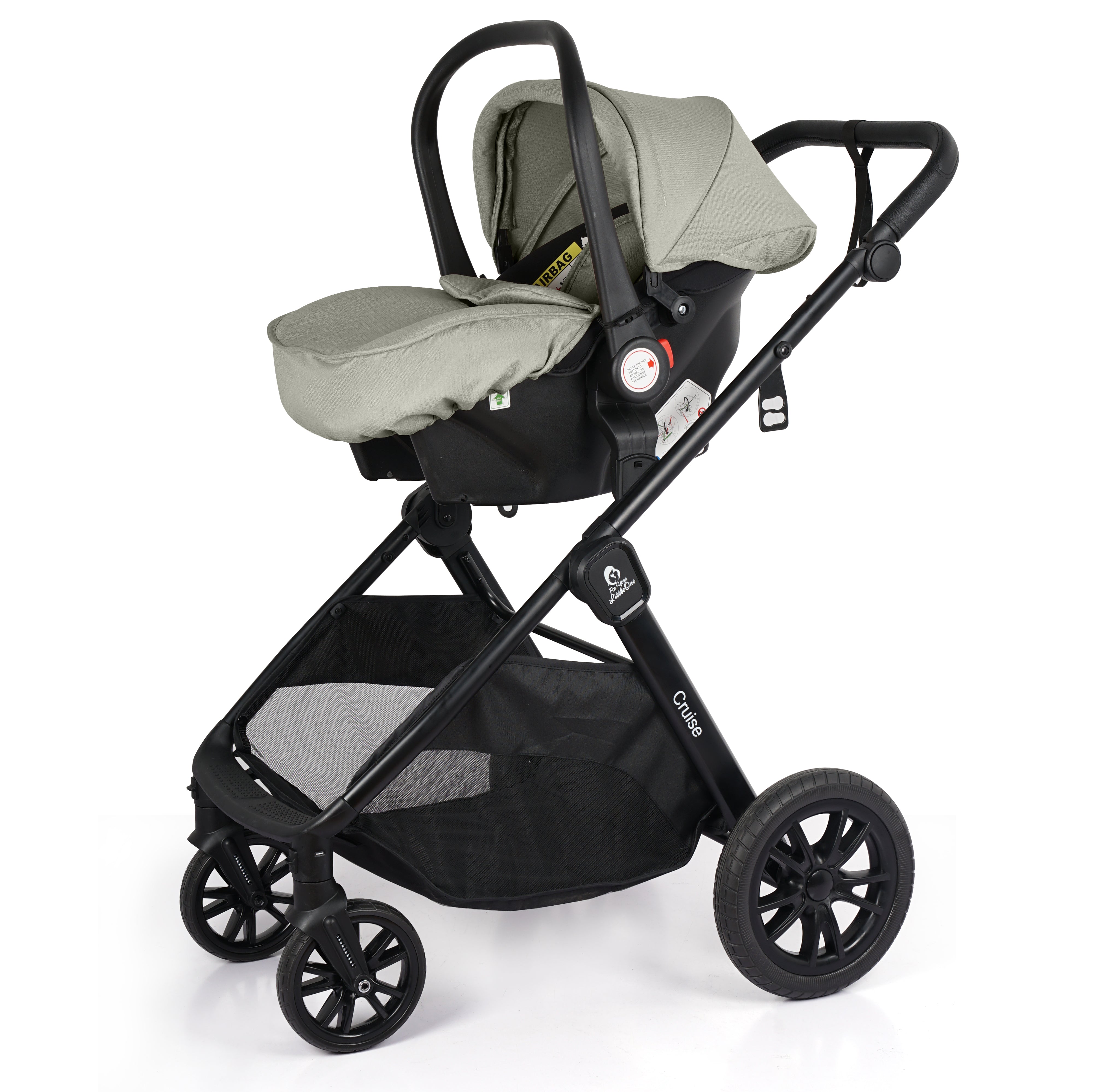 3 in 1 Travel System with Car Seat Pebble Sage Foryourlittleone