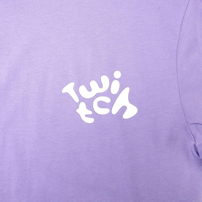 Twitch Long Sleeve Tee, 100% Cotton Top, Dusty Purple,  Size M